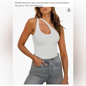 Amazon Sexy One Shoulder Cutout Bodysuit